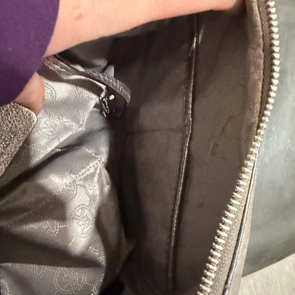 Michael Kors Pewter Metallic Shoulder Bag